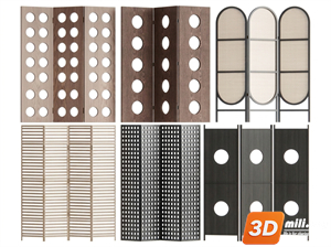 Folding screen Skp Files 